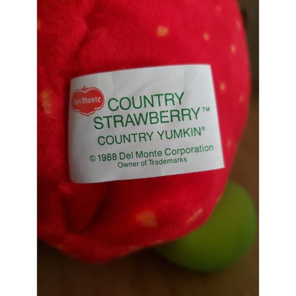 Del Monte Country Strawberry Fruit Vintage 1988 Plush Stuffed Promo Toy 10" - Picture 5 of 6